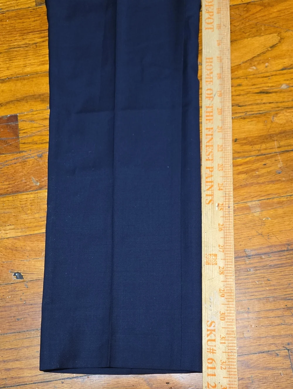 Paul Bentely 31R (33x32) Navy 100% Vantage Wool Roma Straight Dress Mens Pants